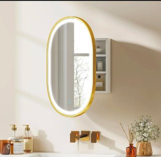 Armario de Baño con Espejo y Luz LED