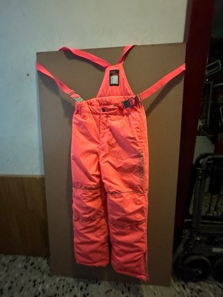 Pantalón de Nieve con Tirantes Rosa Neón