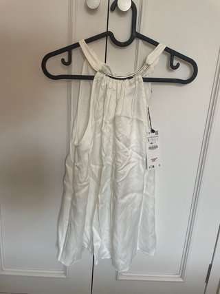 Top halter Zara blanco