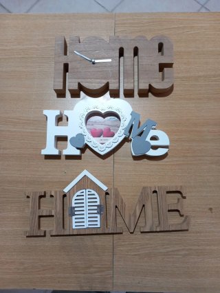 Set di 3 decorazioni da parete Home