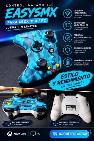 Mando Inalámbrico EasySMX para PC y Xbox 360