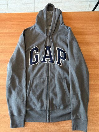 Sudadera GAP Gris con Cremallera y Capucha