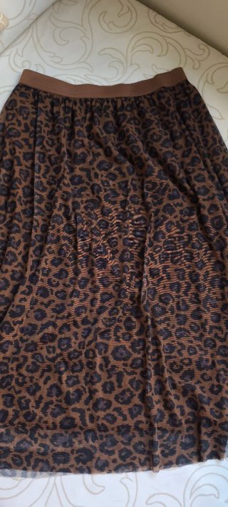 Falda Animal Print Marrón