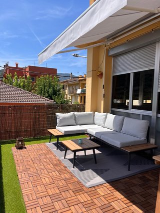 Conjunto de terraza con sofá esquinero