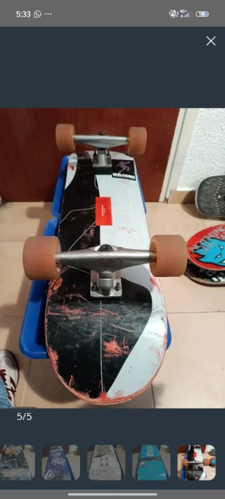 skate con ejes de surf skate y ruedas de long
