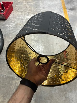 Pantalla Lámpara IKEA NYMO Negra y Dorada