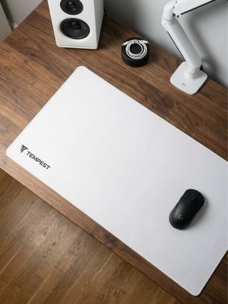 Alfombrilla Gaming Tempest Blanca 90x40