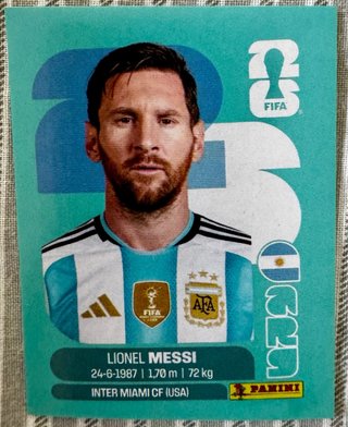 Cromo Lionel Messi Panini Mundial 2026