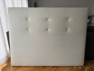 Cabecero Polipiel Blanco Capitoné 150x120 cm