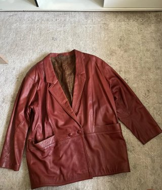 Chaqueta vintage de piel talla L