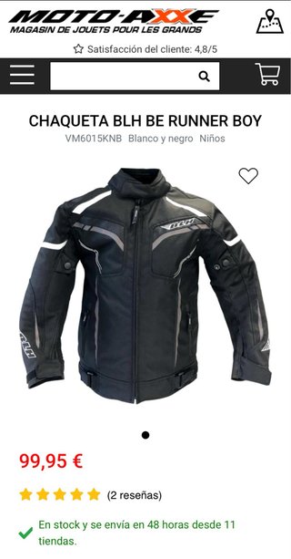 Chaqueta de Moto Infantil con espaldera nivel 2