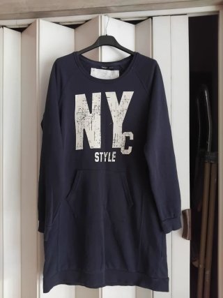 Vestido tipo chándal azul marino NY