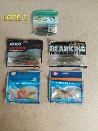 Lote de 5 paquetes de vinilos de pesca