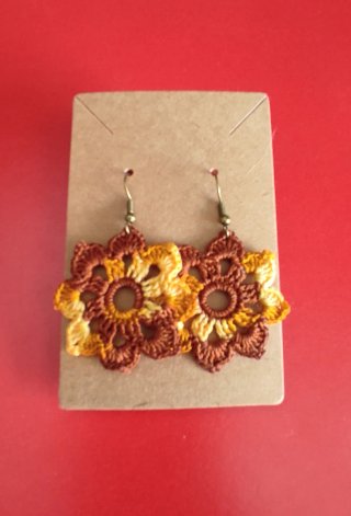 Pendientes crochet. Artesanales.