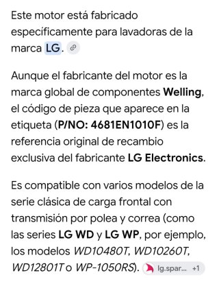 Motor Lavadora LG 4681EN1010F