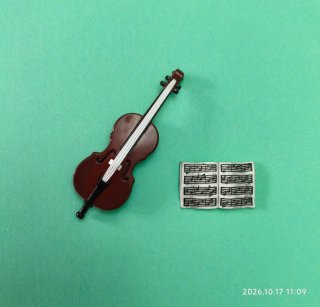 Violonchelo y Partitura. Sylvanian Families 1:12