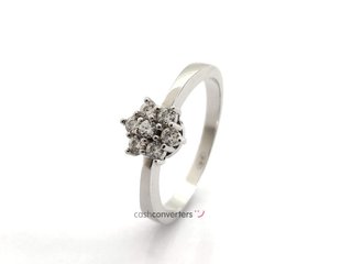 sortija oro 18k con circonita