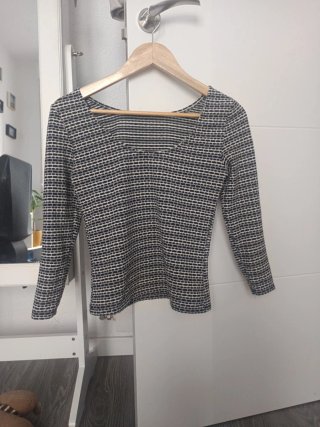 Top de manga larga estampado