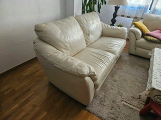 2 Sofás IKEA ÄLVROS de Piel Beige