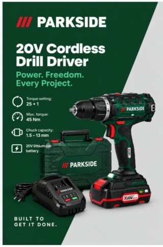 Taladro Atornillador Parkside 20V
