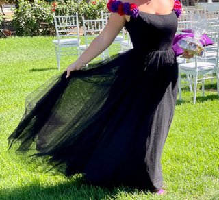 Vestido de Fiesta Pronovias Negro de Tul