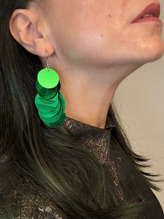 Pendientes de Lentejuelas Verdes