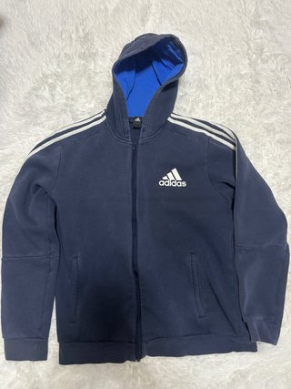 Sudadera con Capucha Adidas Azul Marino