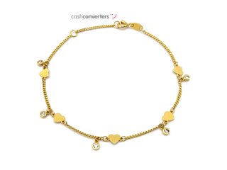 pulsera oro 18k con piedra con circonita