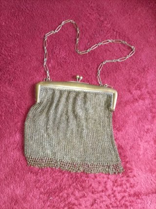 Bolso de Malla Metálica Plateado