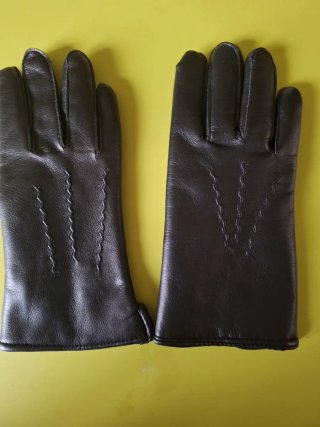 Guantes de mujer negros polipiel