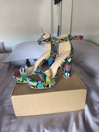 Zapatos de Tacón Multicolor