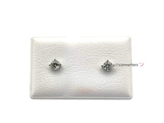 pendientes oro 18k con piedra con circonita