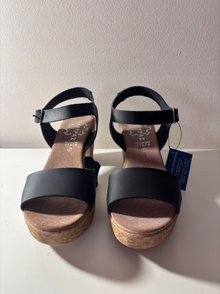 Sandalias con Plataforma Marypaz Negras Talla 40