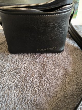 Borsa Polaroid in pelle nera