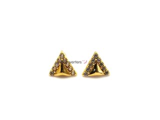 pendientes oro 18k con piedra con circonita