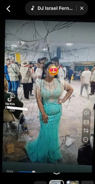 Vestido de fiesta turquesa