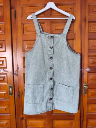 Vestido Peto Vaquero Verde