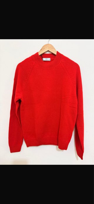 Jersey Rojo Mango Talla M 100% Lana