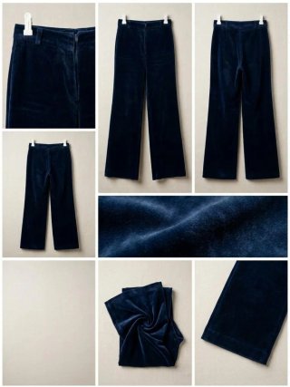 Pantalón de Terciopelo Azul Vintage