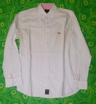 Camisa Spagnolo Rayas Azul y Blanco Talla M