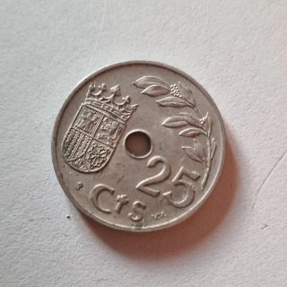 Moneda antigua de 25 Céntimos