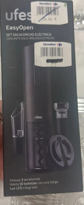 Sacacorchos Eléctrico Ufesa EasyOpen