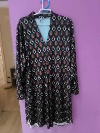 Vestido estampado geométrico