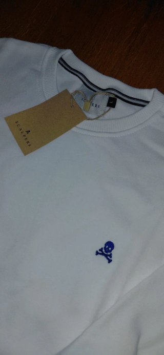 Sudadera Scalpers Blanca tallas L y XL