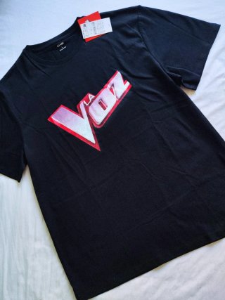 Camiseta Negra La Voz Talla L
