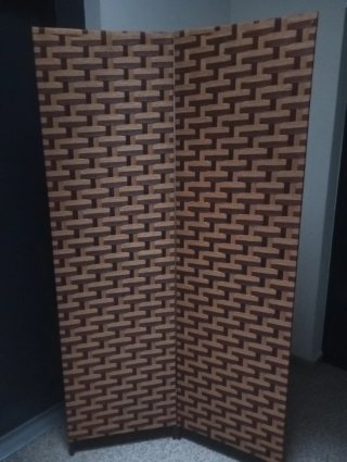 Biombo de Madera con Diseño Trenzado,duro pegable
