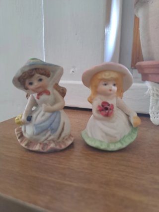 Set di 2 statuine in ceramica
