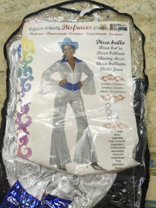 Disfraz Disco Brillo Mujer Talla XXL