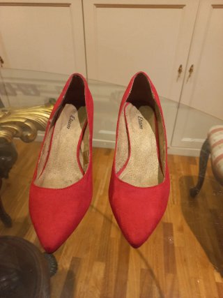 Zapatos de tacón rojos Etam