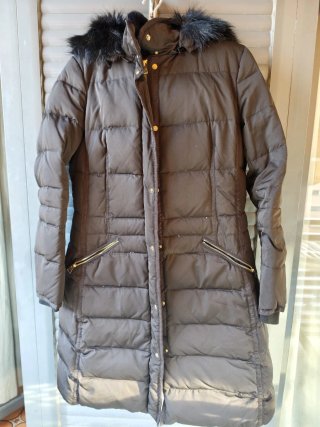 Abrigo largo con capucha Zara